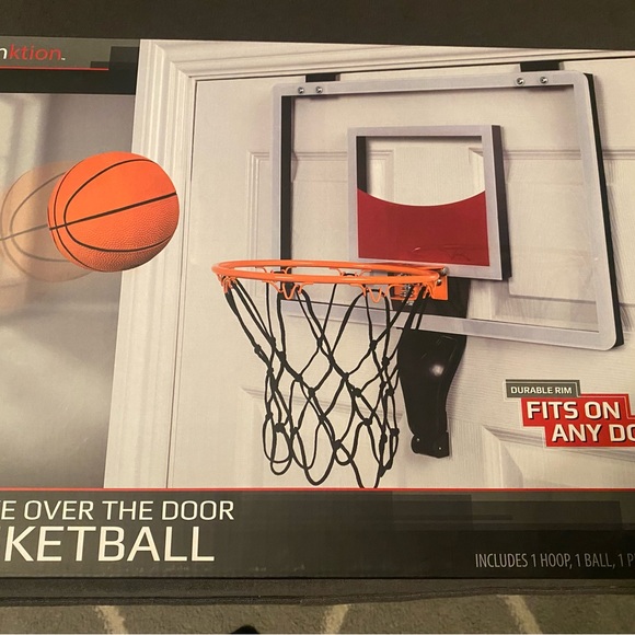 Funktion Deluxe Over The Door Basketball Hoop with Ball and Pump - Picture 2 of 5
